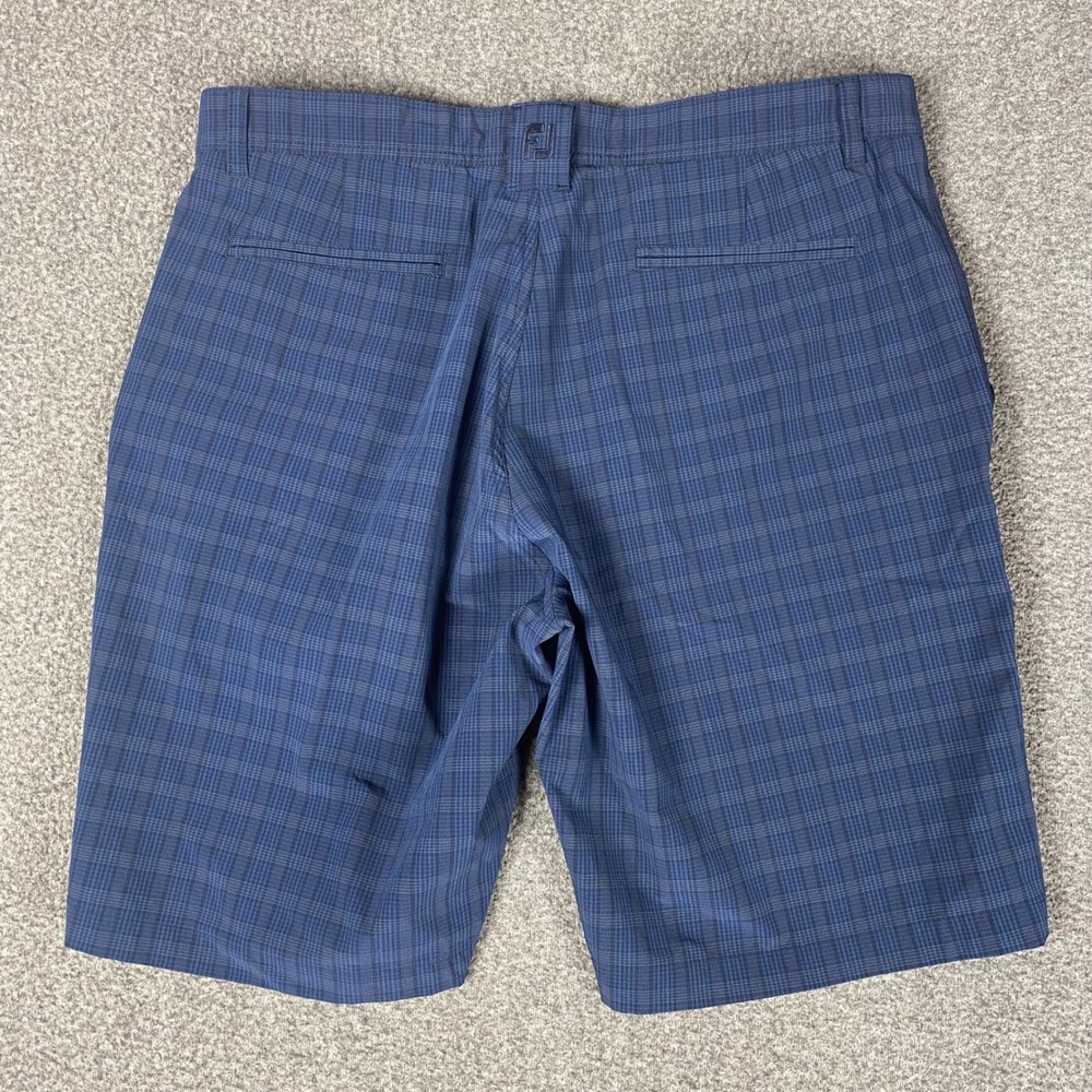 FootJoy Mens Golf Shorts Plaid Performance Stretch Size 36 Blue Athletic Active - Picture 7 of 10